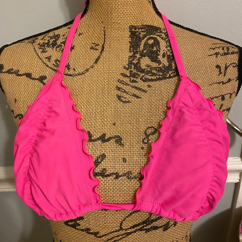 Hollister Hot pink bikini top